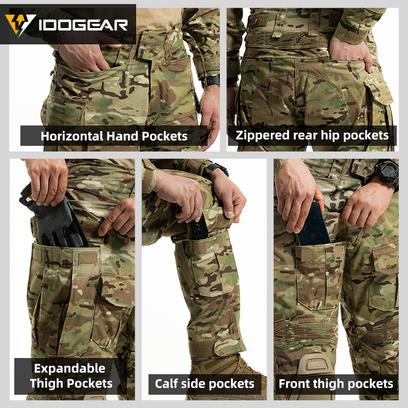 IDOGEAR Tactical G3 Uniform with Original Fabric Breathable Water-repellent Combat Uniform 3001