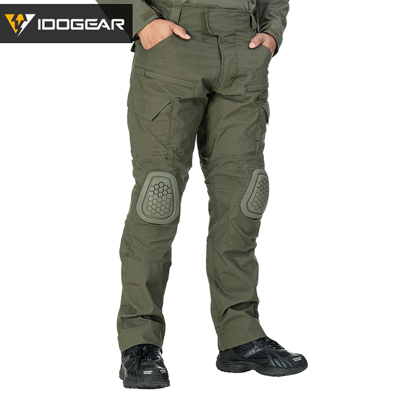 IDOGEAR G4 Tactical Pants With Knee Pads Outdoor Breathable Tactical Trousers 3208