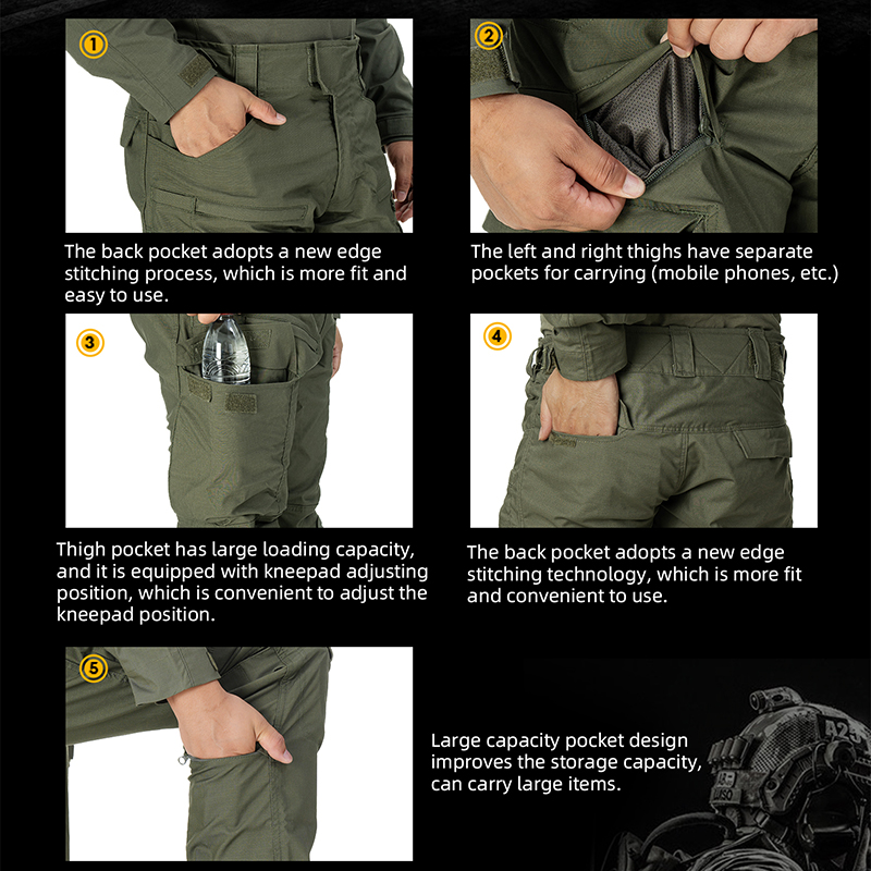 IDOGEAR G4 Tactical Pants With Knee Pads Outdoor Breathable Tactical Trousers 3208