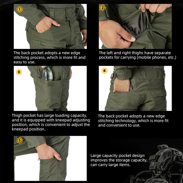 IDOGEAR G4 Tactical Pants With Knee Pads Outdoor Breathable Tactical Trousers 3208