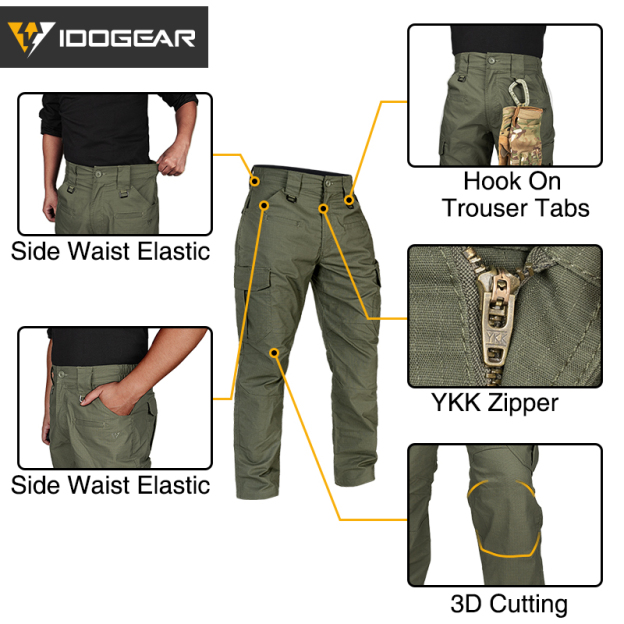 【FLASH SALE】IDOGEAR BSR Flex Tactical Pants Men's Cargo Trousers For Airsoft, Military Combat Pants 3213-IDOGEAR INDUSTRIAL