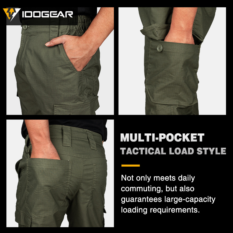 【FLASH SALE】IDOGEAR EDW Flex Tactical Pants With Large Pockets Men's Cargo Combat Pants  3214-IDOGEAR INDUSTRIAL