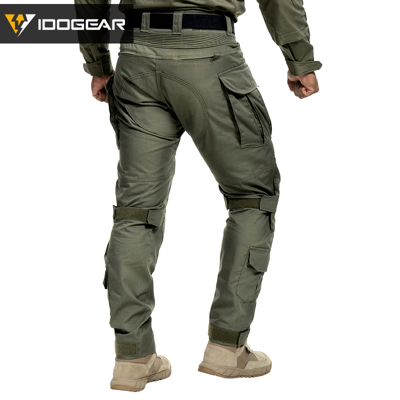 Pantalon Tactique IDOGEAR G4 - Combat Camouflage - Ranger Green/Noir - Homme