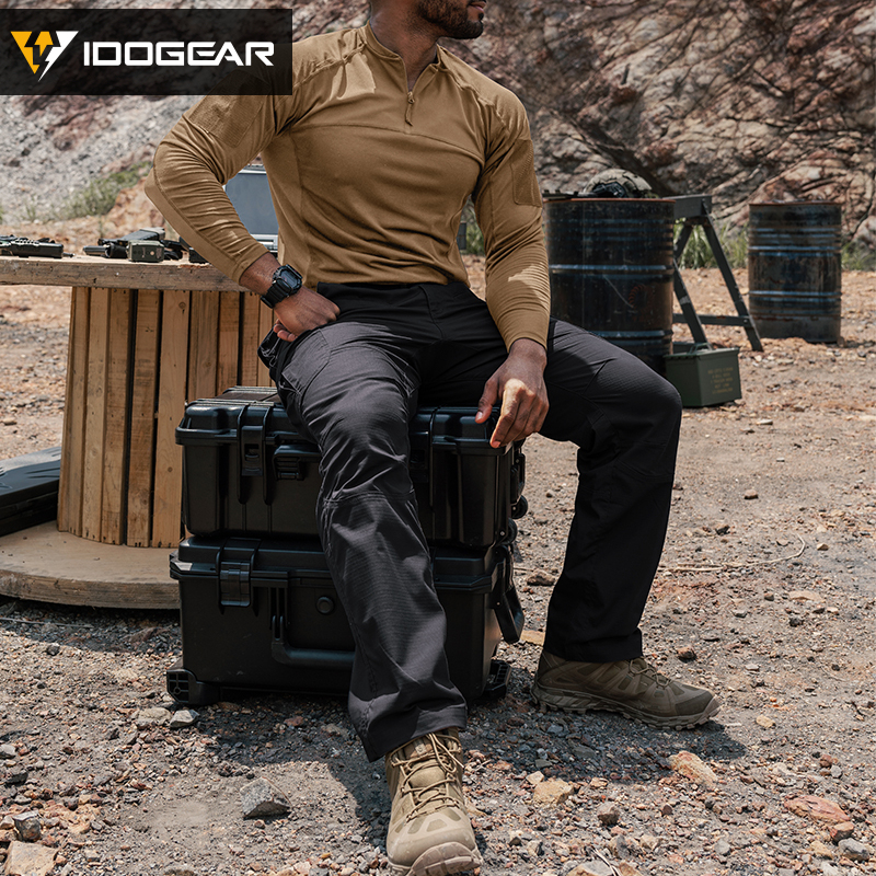 IDOGEAR Tactical Cargo Pants Water-repellent for Outdoors Duty Training Elastic Breathable Men's Pants 3216