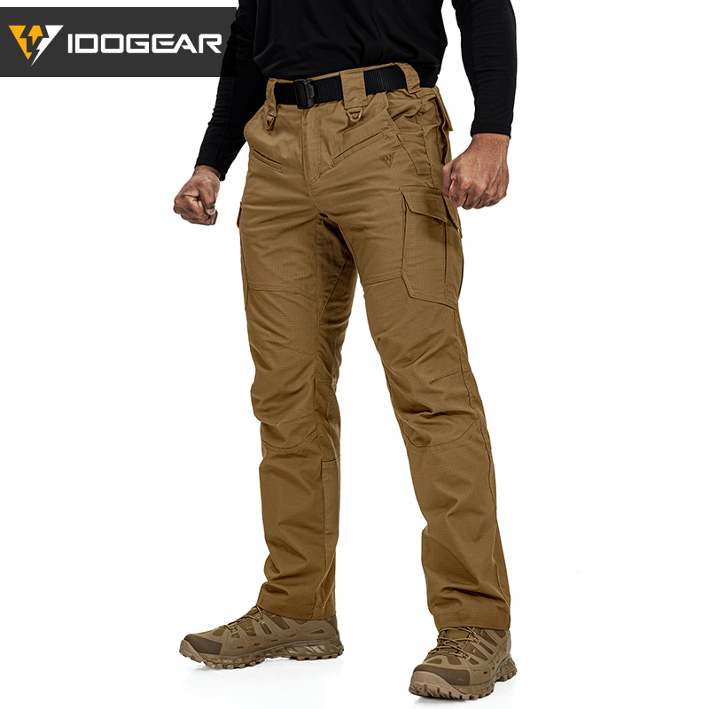 IDOGEAR Men's Water Repellent Ripstop Pants EDC Hiking Pants Outdoors Duty Training PA3216