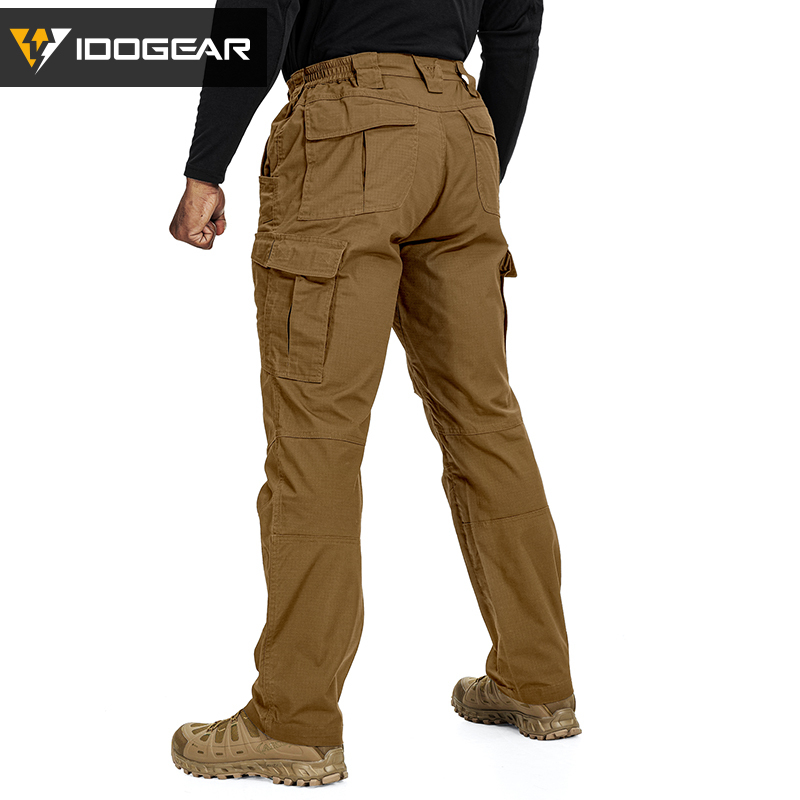 IDOGEAR Men's Water Repellent Ripstop Pants EDC Hiking Pants Outdoors Duty Training PA3216