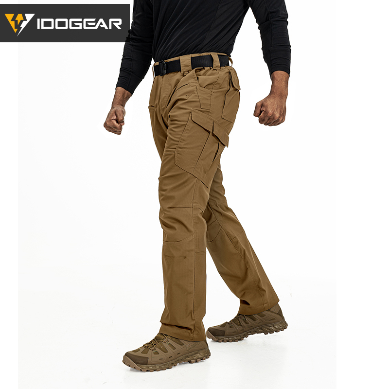 IDOGEAR Men's Water Repellent Ripstop Pants EDC Hiking Pants Outdoors Duty Training PA3216