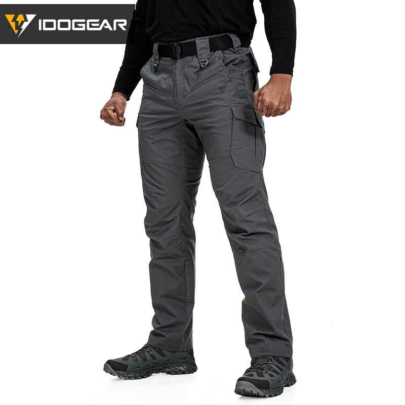 IDOGEAR Men's Water Repellent Ripstop Pants EDC Hiking Pants Outdoors Duty Training PA3216