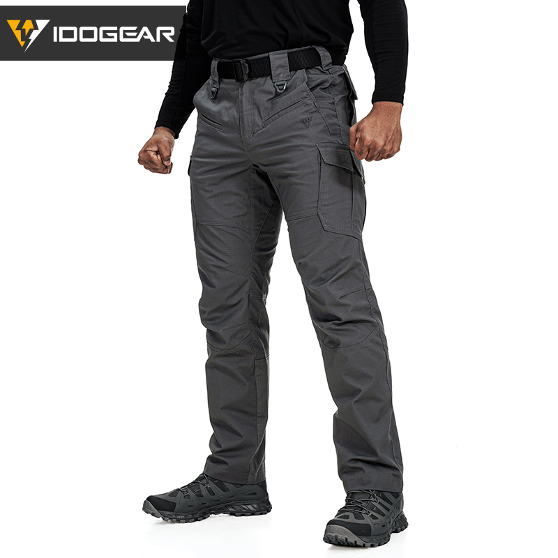 IDOGEAR Men's Water Repellent Ripstop Pants EDC Hiking Pants Outdoors Duty Training PA3216