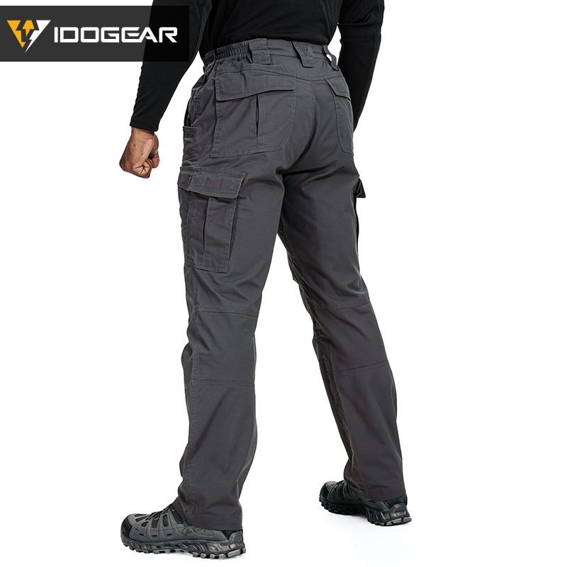 IDOGEAR Men's Water Repellent Ripstop Pants EDC Hiking Pants Outdoors Duty Training PA3216