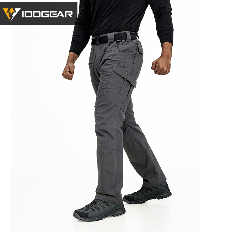 IDOGEAR Men's Water Repellent Ripstop Pants EDC Hiking Pants Outdoors Duty Training PA3216