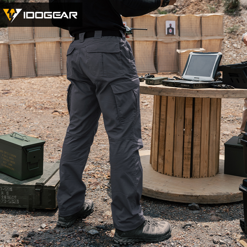 IDOGEAR Men's Water Repellent Ripstop Pants EDC Hiking Pants Outdoors Duty Training PA3216
