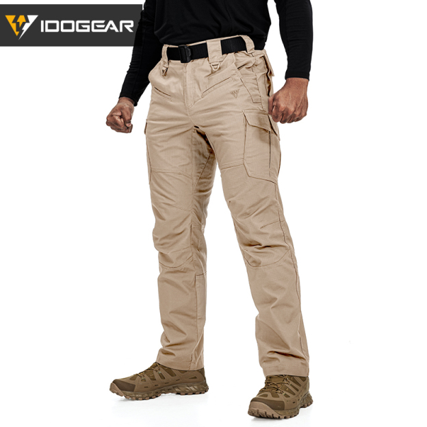 IDOGEAR Tactical Cargo Pants Water-repellent for Outdoors Duty Training Elastic Breathable Men's Pants 3216
