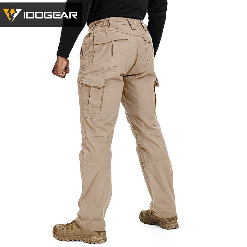 IDOGEAR Tactical Cargo Pants Water-repellent for Outdoors Duty Training Elastic Breathable Men's Pants 3216