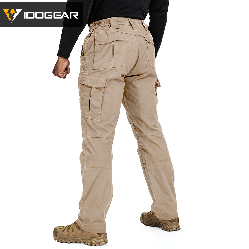 IDOGEAR Tactical Cargo Pants Water-repellent for Outdoors Duty Training Elastic Breathable Men's Pants 3216