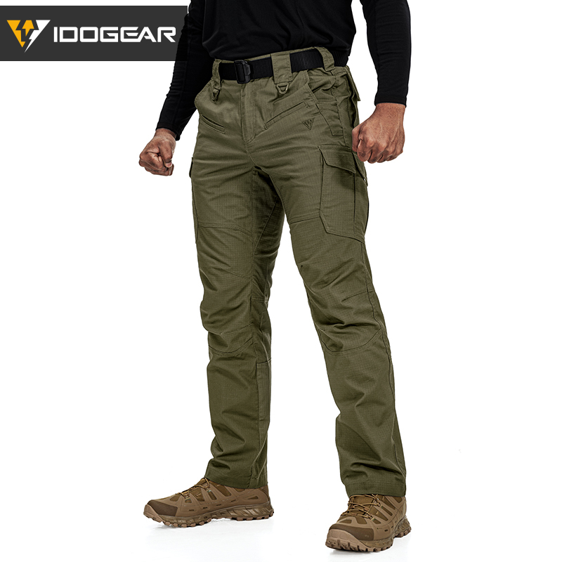 IDOGEAR Tactical Cargo Pants Water-repellent for Outdoors Duty Training Elastic Breathable Men's Pants 3216