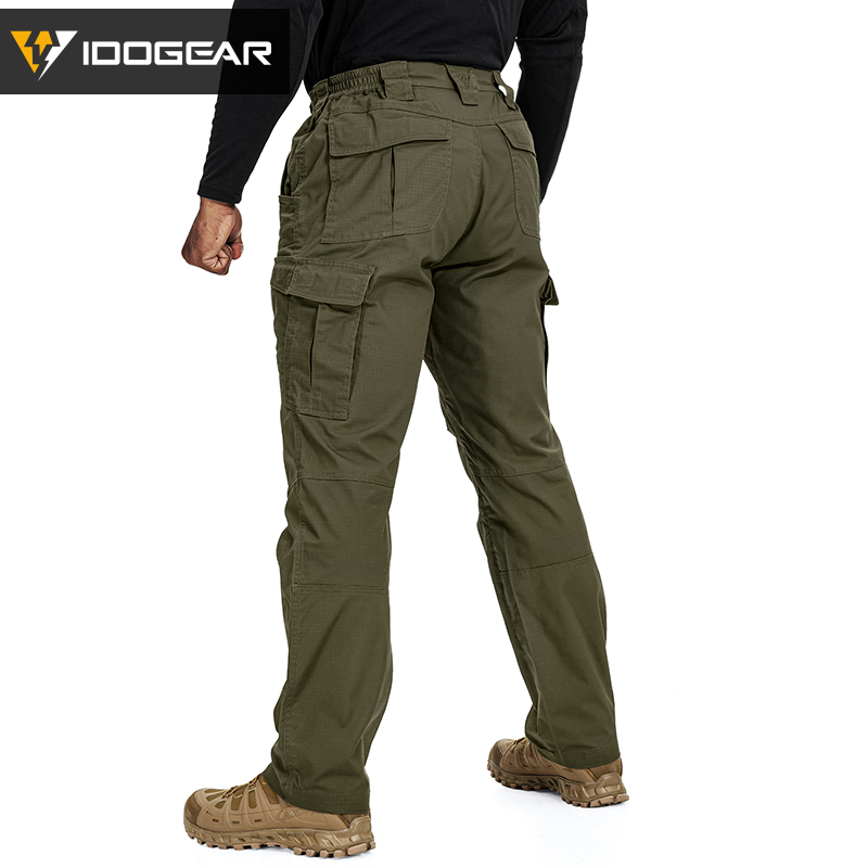 IDOGEAR Tactical Cargo Pants Water-repellent for Outdoors Duty Training Elastic Breathable Men's Pants 3216