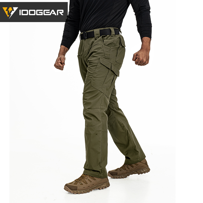 IDOGEAR Tactical Cargo Pants Water-repellent for Outdoors Duty Training Elastic Breathable Men's Pants 3216