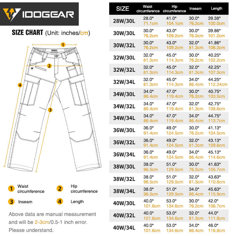 IDOGEAR Tactical Cargo JF Flex Pants Water-repellent Tear-resistant Slight Elastic Outdoor Training 3217