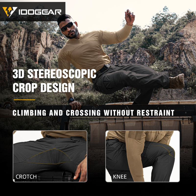 IDOGEAR Tactical Cargo JF Flex Pants Water-repellent Tear-resistant Slight Elastic Outdoor Training 3217