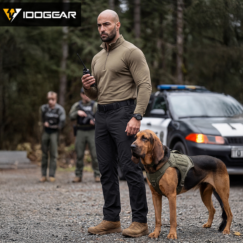 IDOGEAR IP3 Tactical Cargo Pants Water Resistant Stretch Ripstop Elastic Wais for Police Duty Daily 3219