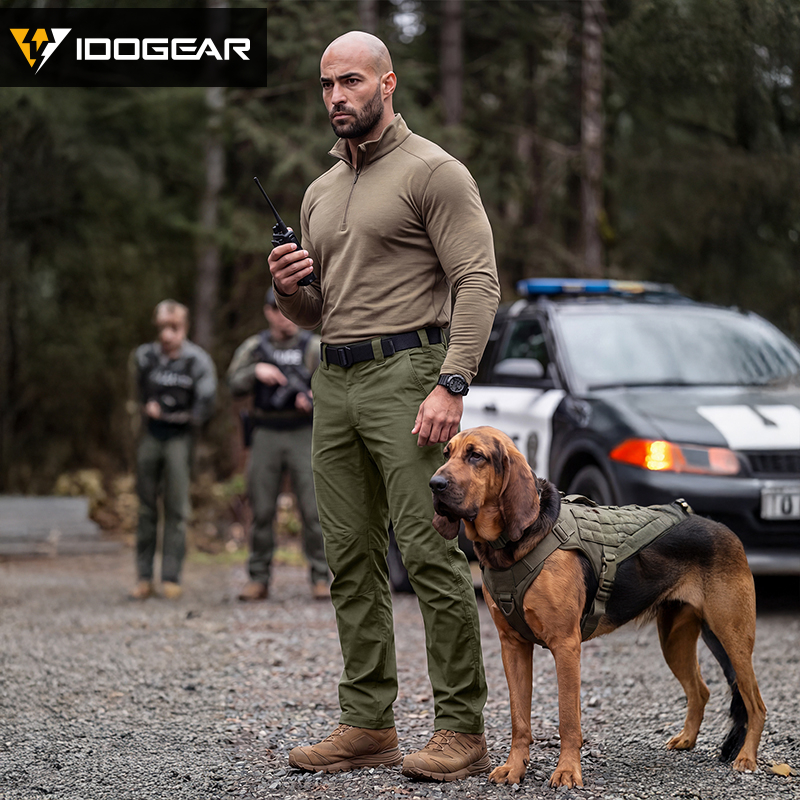 DOGEAR IP3 Cargo Pants Water Resistant Ripstop Stretch Elastic Waist Pants 3D Cut for Outdoor Daily 3219