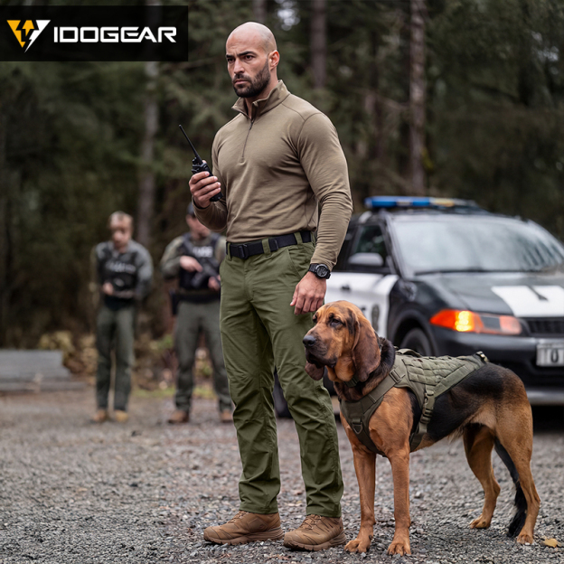 DOGEAR IP3 Cargo Pants Water Resistant Ripstop Stretch Elastic Waist Pants 3D Cut for Outdoor Daily 3219