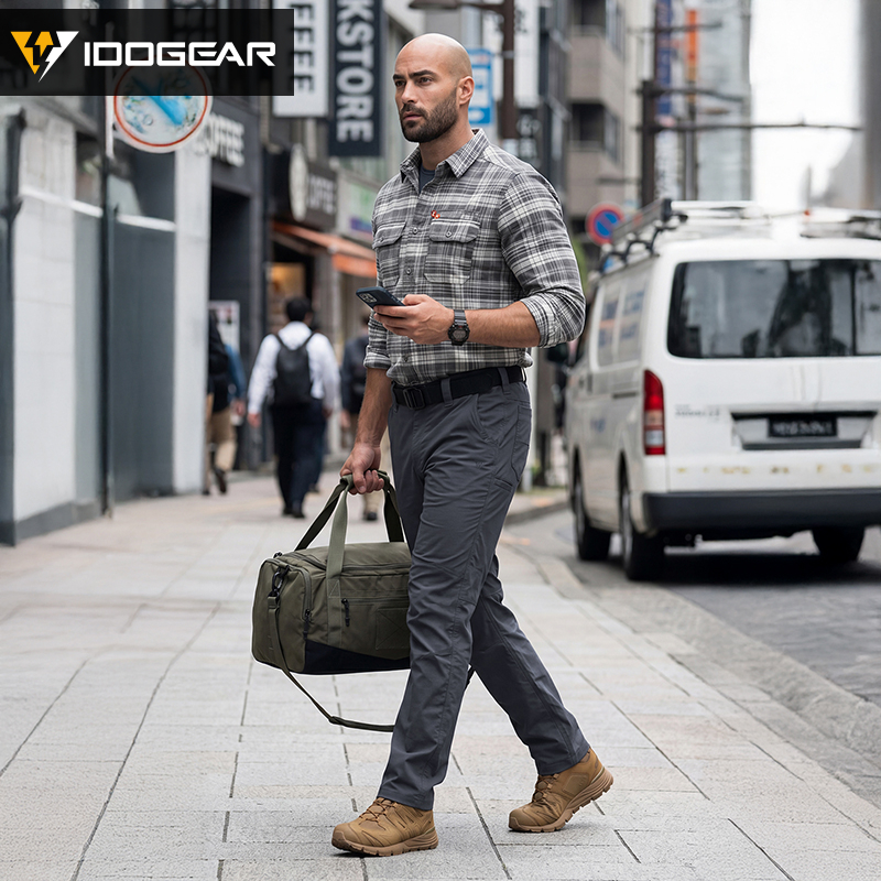 IDOGEAR IP3 Tactical Cargo Pants Water Resistant Stretch Ripstop Elastic Wais for Police Duty Daily 3219