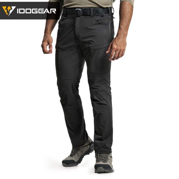 IDOGEAR IP4 Elastic Tactical Cargo Pants Water Repellent Ripstop Lightweight Work Pants for Daily EDC Hiking Outdoor 3320
