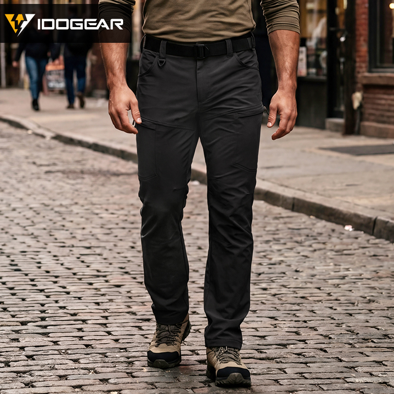 IDOGEAR IP4 Elastic Tactical Cargo Pants Water Repellent Ripstop Lightweight Work Pants for Daily EDC Hiking Outdoor 3220