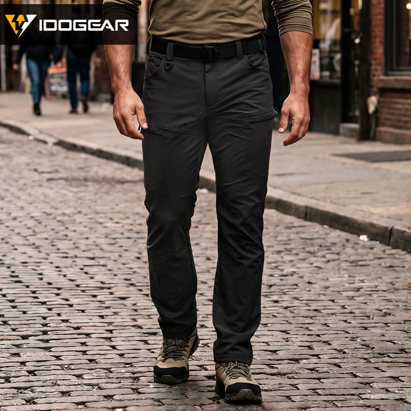 IDOGEAR IP4 Elastic Tactical Cargo Pants Water Repellent Ripstop Lightweight Work Pants for Daily EDC Hiking Outdoor 3220