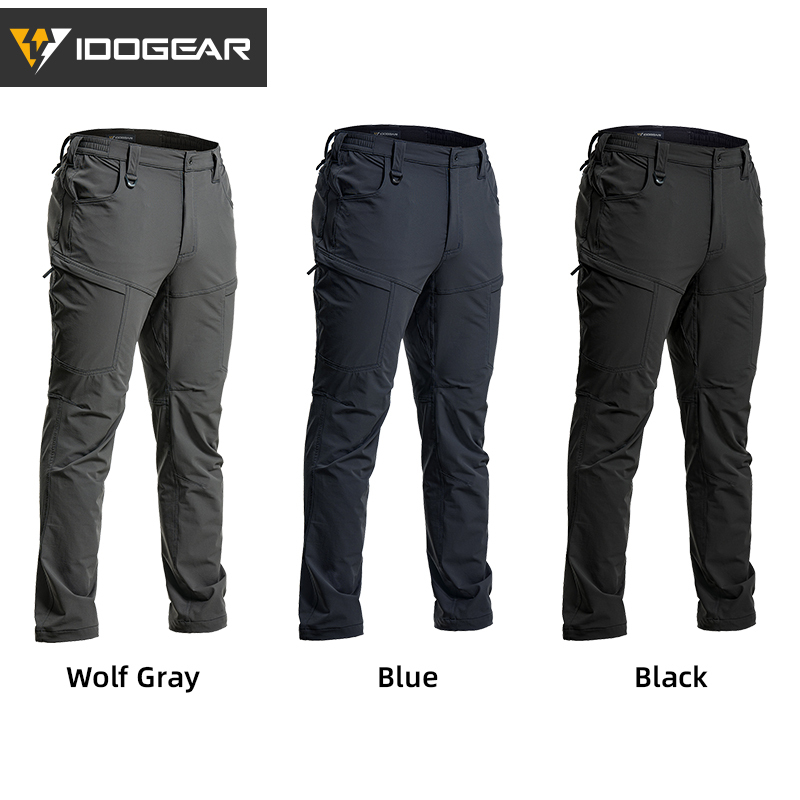 IDOGEAR IP4 Elastic Tactical Cargo Pants Water Repellent Ripstop Lightweight Work Pants for Daily EDC Hiking Outdoor 3320