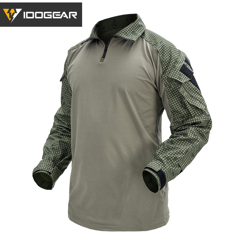 IDOGEAR Tactical g3 Combat Shirts with Elbow Pads Rapid  Long Sleeve Sport Shirt 3101