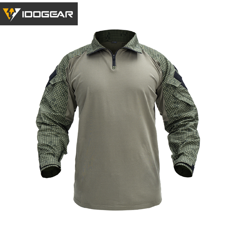 IDOGEAR Tactical g3 Combat Shirts with Elbow Pads Rapid Long Sleeve Sp