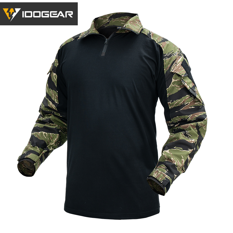 IDOGEAR Tactical g3 Combat Shirts with Elbow Pads Rapid  Long Sleeve Sport Shirt 3101