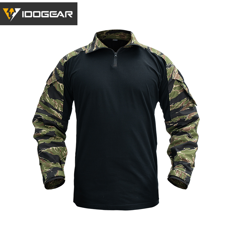 IDOGEAR Tactical g3 Combat Shirts with Elbow Pads Rapid  Long Sleeve Sport Shirt 3101