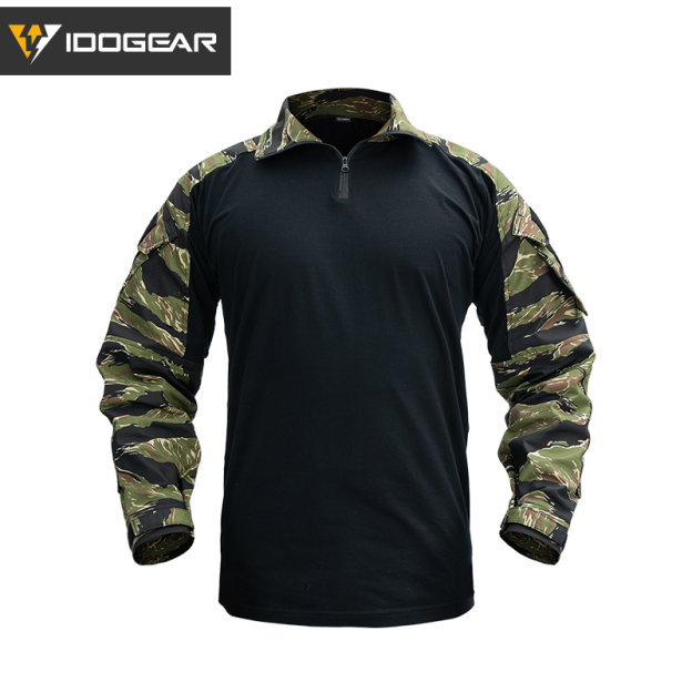 【HOT SALE】IDOGEAR Tactical G3 Combat Shirts with Elbow Pads Sport Men's Shirts 3101