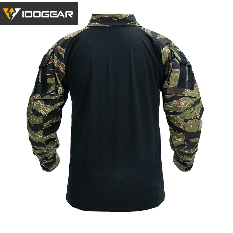 IDOGEAR Tactical G3 Combat Shirts with Elbow Pads Men's VTS