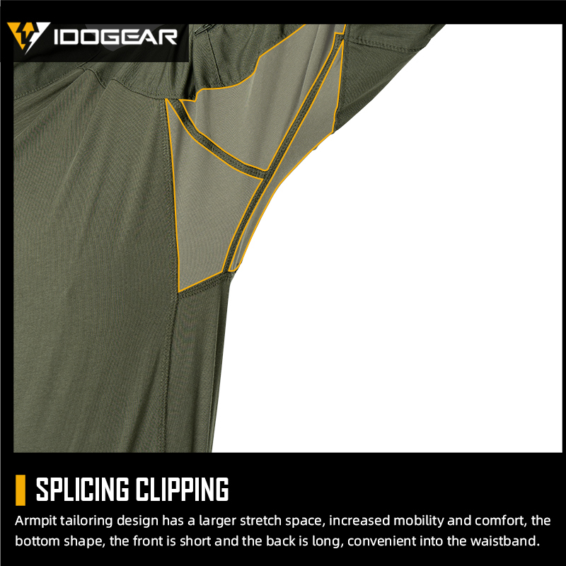 IDOGEAR G4 Tactical Shirt With Elbow Pads Tactical Shirt  Hiking Shirt 3112