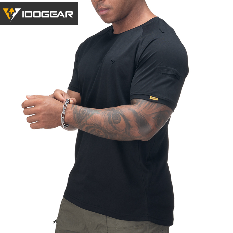 IDOGEAR Tactical Men's T-Shirt Round Neck Shirt Outdoor Sports Shirt Short Sleeve Quick Dry Casual 3114-IDOGEAR INDUSTRIAL