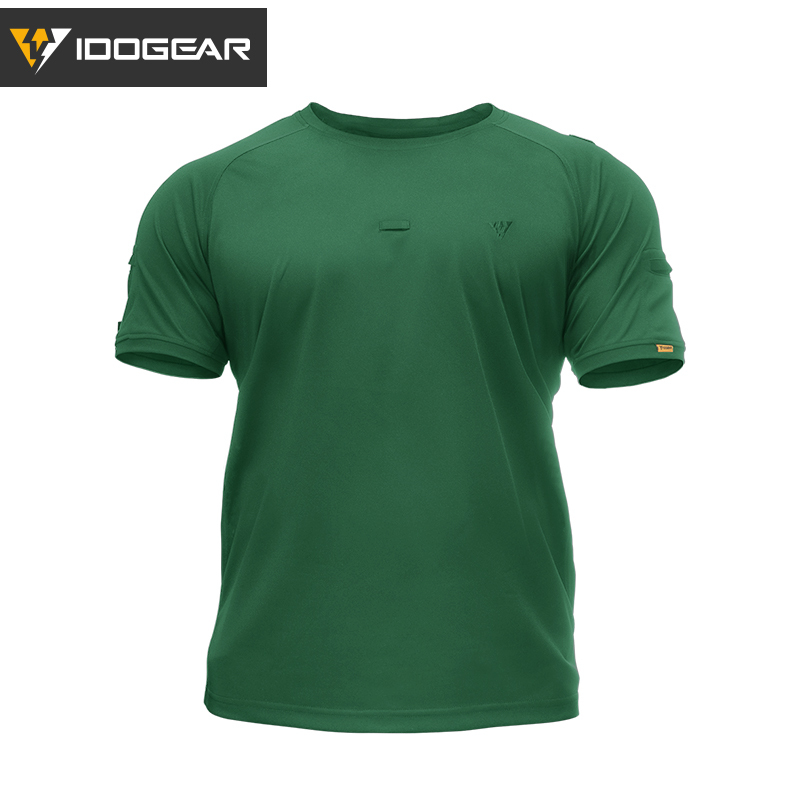 IDOGEAR Tactical Men's T-Shirt Round Neck Shirt Outdoor