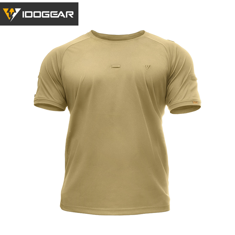 IDOGEAR Tactical Men's T-Shirt Round Neck Shirt Outdoor Sports Shirt Short Sleeve Quick Dry Casual 3114-IDOGEAR INDUSTRIAL