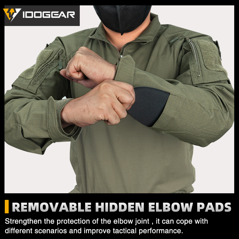 IDOGEAR BSR Tactical Shirt BDU Combat Clothes With Elbow Pads Slight elasticity Shirt Breathable 3115