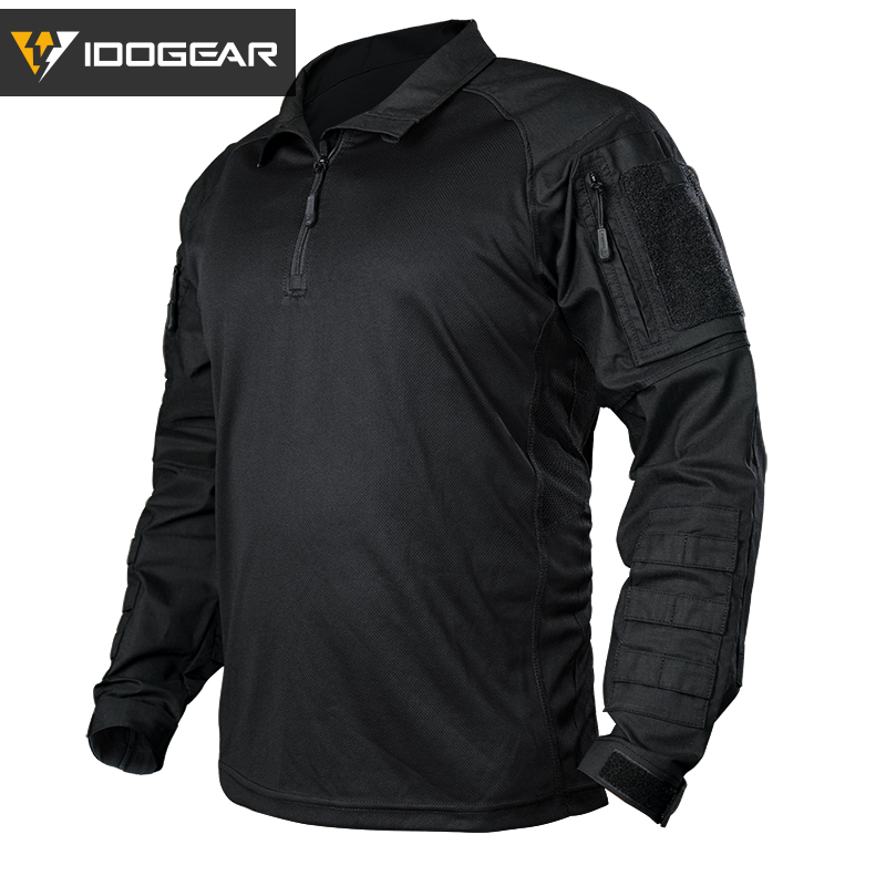 【TOP SALE🔥】IDOGEAR UFS Tactical Shirt Combat Clothes With Elbow Pads with Arm Big Pockets Slight Elasticity Shirt Breathable Top 3116