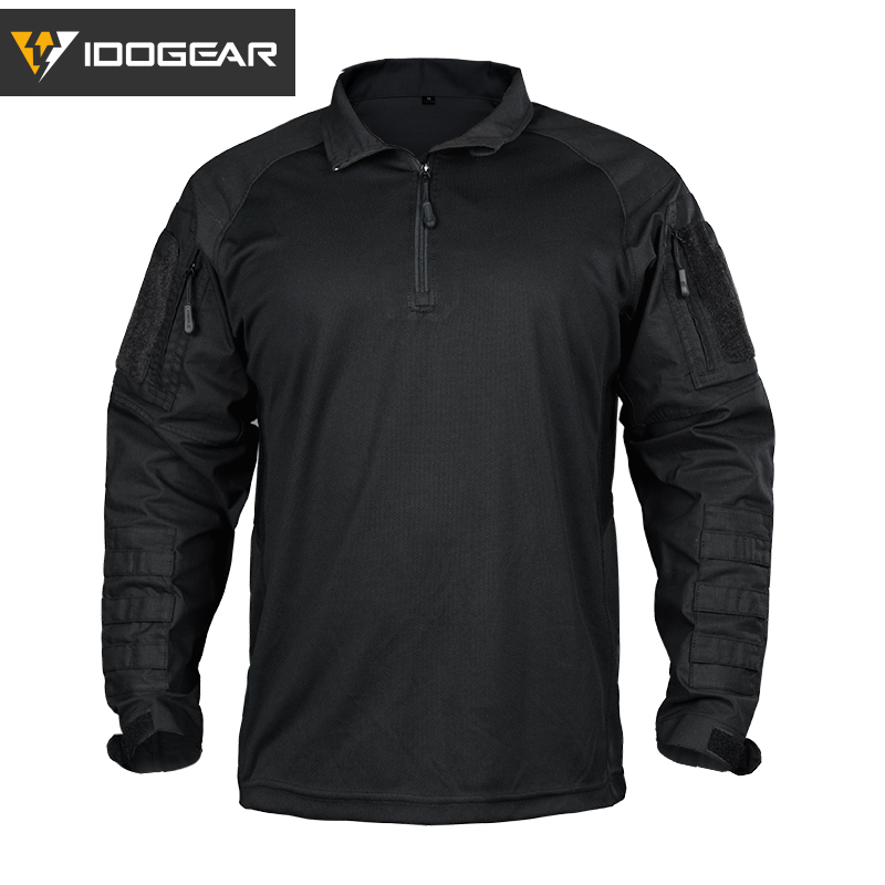 【TOP SALE🔥】IDOGEAR UFS Tactical Shirt Combat Clothes With Elbow Pads with Arm Big Pockets Slight Elasticity Shirt Breathable Top 3116