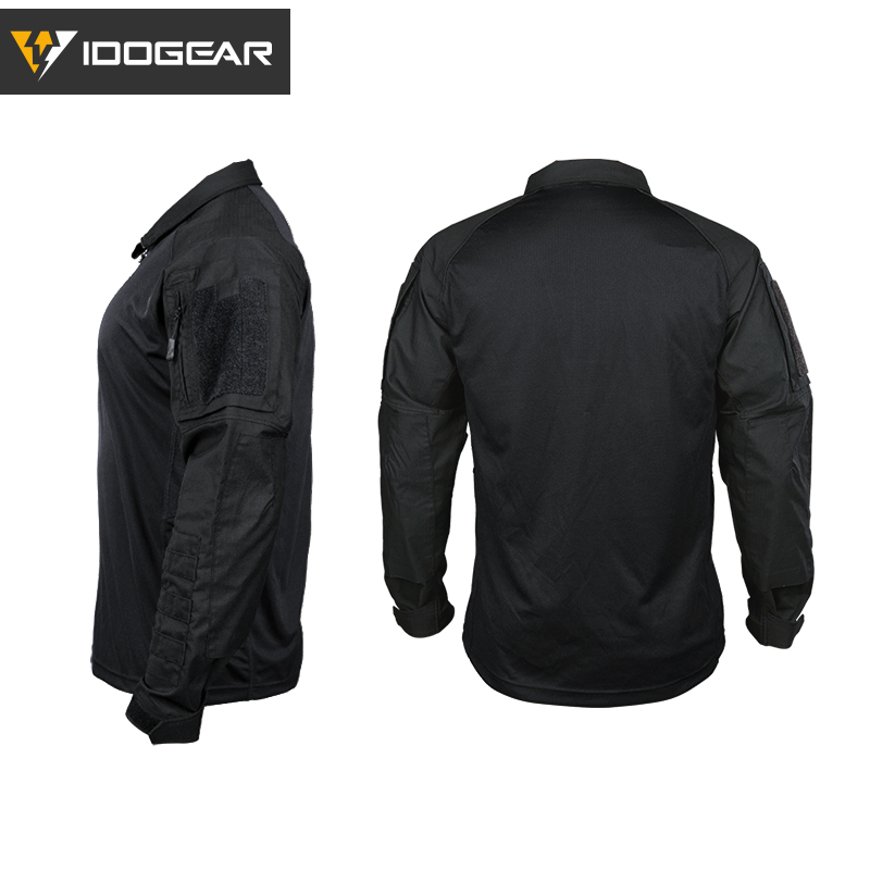【TOP SALE🔥】IDOGEAR UFS Tactical Shirt Combat Clothes With Elbow Pads with Arm Big Pockets Slight Elasticity Shirt Breathable Top 3116