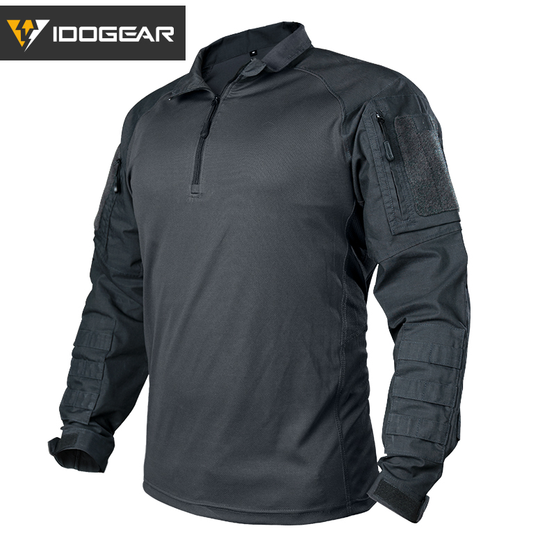 【TOP SALE🔥】IDOGEAR UFS Tactical Shirt Combat Clothes With Elbow Pads with Arm Big Pockets Slight Elasticity Shirt Breathable Top 3116