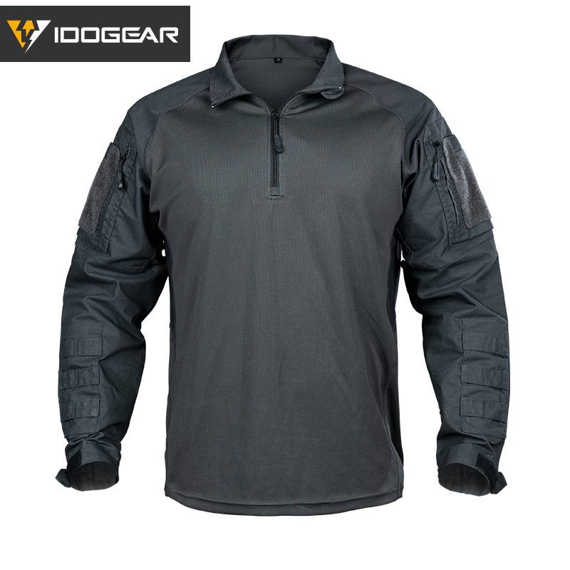 【TOP SALE🔥】IDOGEAR UFS Tactical Shirt Combat Clothes With Elbow Pads with Arm Big Pockets Slight Elasticity Shirt Breathable Top 3116