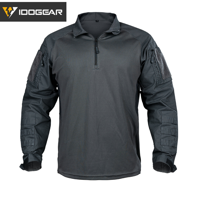 【TOP SALE🔥】IDOGEAR UFS Tactical Shirt Combat Clothes With Elbow Pads with Arm Big Pockets Slight Elasticity Shirt Breathable Top 3116