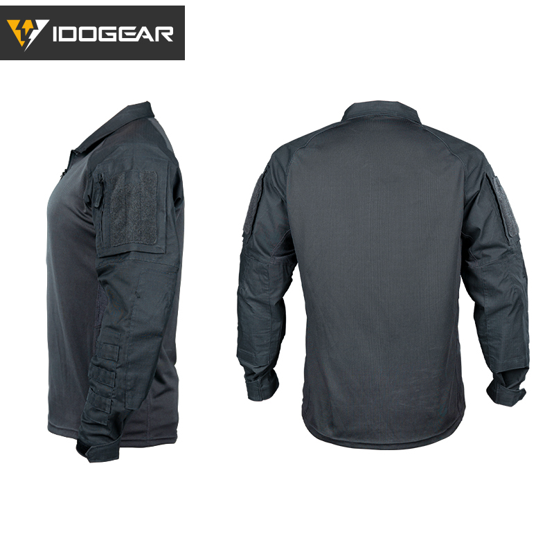 【TOP SALE🔥】IDOGEAR UFS Tactical Shirt Combat Clothes With Elbow Pads with Arm Big Pockets Slight Elasticity Shirt Breathable Top 3116